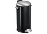 Eko - Cestino A Pedale Belle Deluxe 30 Litri - Acciaio Plastica - Nero Lucido, Opaco S/S