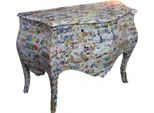 Casa Padrino Cassettone Barocco Comic Design 130 Cm, Mod3 - Realizzato A Mano In Legno Massiccio - Edizione Limitata