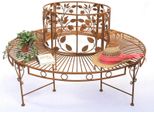 Dandibo Panca Rotonda In Metallo Resistente Alle Intemperie Marrone Ø 140 Cm Panca Per Albero 100112 Panca Da Giardino Panca Per Parco Panca Seduta