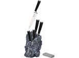 Stoneline® Set Di Coltelli In Acciaio Inox Da 5 Pezzi Con Ceppo Per Coltelli | Excalibur