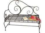 Dandibo Panchina Da Giardino In Metallo Marrone Resistente Alle Intemperie 123 Cm Panchina A 2 Posti DY140488 Panchina Da Giardino In Metallo Con Schienale Panchina Da Giardino Antica