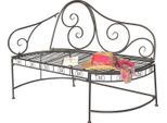 Dandibo Panchina Da Giardino In Metallo Resistente Alle Intemperie Marrone 120 Cm Panchina A 2 Posti DY140486 Panchina Da Giardino In Metallo Con Schienale Panchina Da Giardino Antica