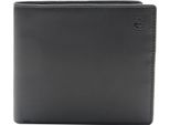 Esquire Pelle Portafoglio Scatola Viennese Logo Wiener Wallet Black Nero