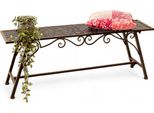 Panca Da Giardino In Metallo Resistente Alle Intemperie 120 Cm Panca A 2 Posti Con Ornamenti "Cucciu Xl"" Robusta Panca In Ferro Dal Design Antico Ideale Per Giardino, Terrazza E Balcone"