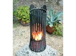 Dandibo Colonna Fuoco Giardino Albero Cesto Fuoco Ciotola Fuoco 60 Cm Metallo Colonna Fuoco Pozzo