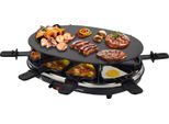 Syntrox Design Raclette Chur Con Piastra In Vetroceramica Per 8 Persone Grill