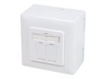 Logilink Scatola Da Incasso E Da Superficie Cat. 6, 2 X RJ45