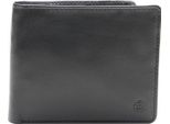 Esquire Pelle Portafoglio Compact Wallet Black Nero