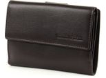 Bruno Banani Pelle Portafoglio Cryptalloy Wallet Zip With Flap Brown Marrone