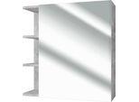 Vicco Specchio Contenitore Bagno Fynn, 62 X 64 Cm, Calcestruzzo