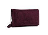 Money Maker Portafoglio Da Cameriere In Vera Pelle Bordeaux Protezione Rfid OPJ704D