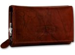 Money Maker Portafoglio Da Cameriere In Vera Pelle Marrone Con Protezione Rfid OPJ704N
