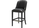 Sgabello Da Bar Casa Padrino Nero 49,5 X 61 X H. 115 Cm - Sgabello Da Bar Con Schienale