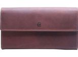 Esquire Pelle Portafoglio Dallas Wallet With Flap Brown Marrone