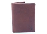 Esquire Pelle Portafoglio Dallas Wallet High With Flap Brown Marrone