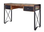 MASSIVMOEBEL24 | Scrivania In Legno Di Legno Riciclato 135X50X80 Multicolore Laccato Industrial #43