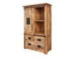 MASSIVMOEBEL24 | Railway #113 Armadio In Legno Di Mango - Laccato / Natur 90X45X150