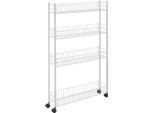 Metaltex Fino Opbergrek 4 Etages 58X16X95 Cm Wit