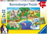 Ravensburger 7602 Ravensburger Tiere Im Zoo Puzzle 2X 12 Teile