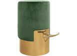 Casa Padrino Sgabello Verde/Oro Ø 46 X H. 76 Cm - Mobili Da Bar
