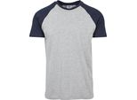 Urban Classics - Maglietta Raglan A Contrasto Grigio / Blu - M