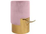 Casa Padrino Luxury Barstool Pink / Gold Ø 46 X H. 76 Cm - Mobili Da Bar