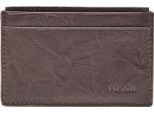 Fossil Pelle Portacarte Neel Card Case Brown Marrone