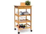 Carrello Da Cucina Relaxdays James L & Portabottiglie