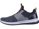 Skechers Delson Cooler Sneaker Da Uomo Nero, Materiale A Maglia, Plantare Air Cooled Memory Foam