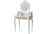 Casa Padrino - Toletta In Stile Country Bianco Antico / Multicolore 75 X 40 X H. 140 Cm - Mobili In Design Shabby Chic