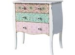 Casa Padrino Cassettiera In Stile Country Bianco Antico / Multicolore 75 X 38 X H. 76 Cm - Mobili Shabby Chic