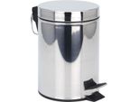 Cestino A Pedale In Acciaio Inox - 46 X 29 Cm - Cestino Per Cosmetici In Metallo