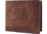 Fossil Portafoglio Derrick Passcase Brown Marrone
