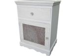 Casa Padrino Cassettiera In Stile Country Grigio Chiaro / Marrone 45 X 33 X H. 61 Cm - Cassettiera Fatta A Mano Con Anta E Cassetto