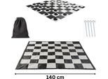 Gioco Della Dama Da Giardino, 8X8, Per Esterni E Interni - Pvc - Pietre Da 10 Cm - Con Tappeto In Nylon 140X140 Cm