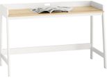 Sobuy® Scrivania, Scrivania Per Computer, Scrivania Per Ufficio, Bianco/Naturale, FWT41-WN