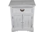 Casa Padrino Cassettiera In Stile Country Shabby Chic Bianco Antico L 50 Cm, H 64 Cm - Cassettiera Antica