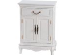 Casa Padrino Cassettiera In Stile Country Bianco Antico 53 X 30 X H. 75 Cm - Mobili Shabby Chic
