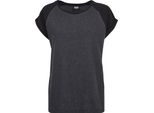 Urban Classics Donna - Raglan Top A Contrasto Antracite - S