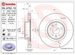 2X Disco Freno Brembo 09.A752.11 Per Renault Megane Iii Coupé (DZ0/1_) 63Mm