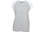 Urban Classics Donna - Raglan Top A Contrasto Grigio - S