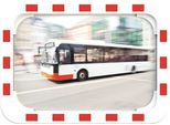 Specchio Per Il Traffico H400Xw600Mm Plastica, Rosso/Bianco 15M