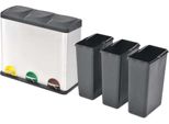 Vidaxl Bidone A Pedale Per Il Riciclaggio In Acciaio Inox 54 L