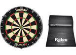 Set Steeldart Per Freccette Professionali Winmau Blade 6 + Tappetino Per Freccette Roleo