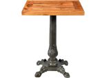 Casa Padrino Tavolo / Tavolino In Stile Liberty In Legno Di Teak / Ferro 60 X 60 X H74 Cm - Cafe Restaurant Furniture