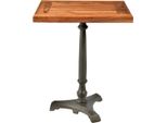 Casa Padrino Tavolo / Tavolino In Stile Liberty In Legno Di Teak / Ferro Mod2 60 X 60 X H74 Cm - Caffè Ristorante Mobili