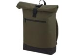 Zaino Bagbase Roll-Top (12 Litri) BC3146 (Taglia Unica) (Verde Militare)