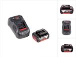 Starter Kit Bosch 18 V Con Batteria Agli Ioni Di Litio Gba 4,0 Ah + Caricabatterie Gal 1880