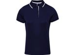 Premier Ladies Contrast Cool Check Polo Shirt RW5519 (L) (Navy/White)
