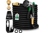 Tresko® Premium Tubo Flessibile Da Giardino Tubo Flessibile Per Acqua Tubo Flessibile Estensibile Nero 22,5 M
